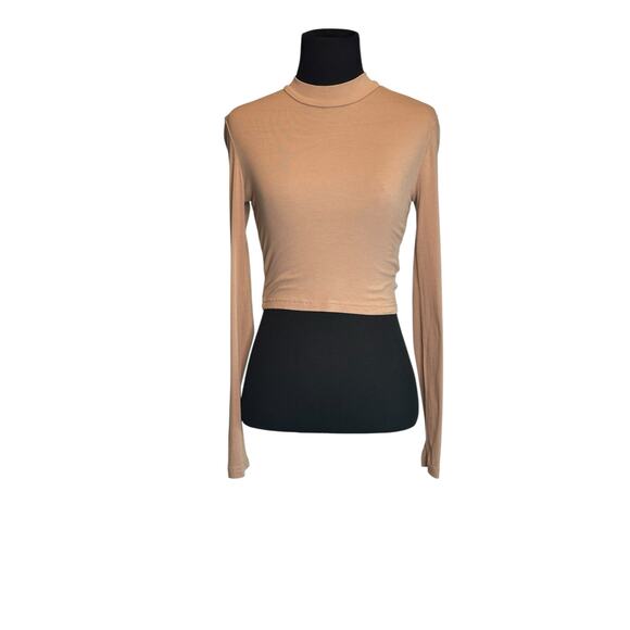 Shein beige long sleeves t shirt top size Small - Picture 13 of 13